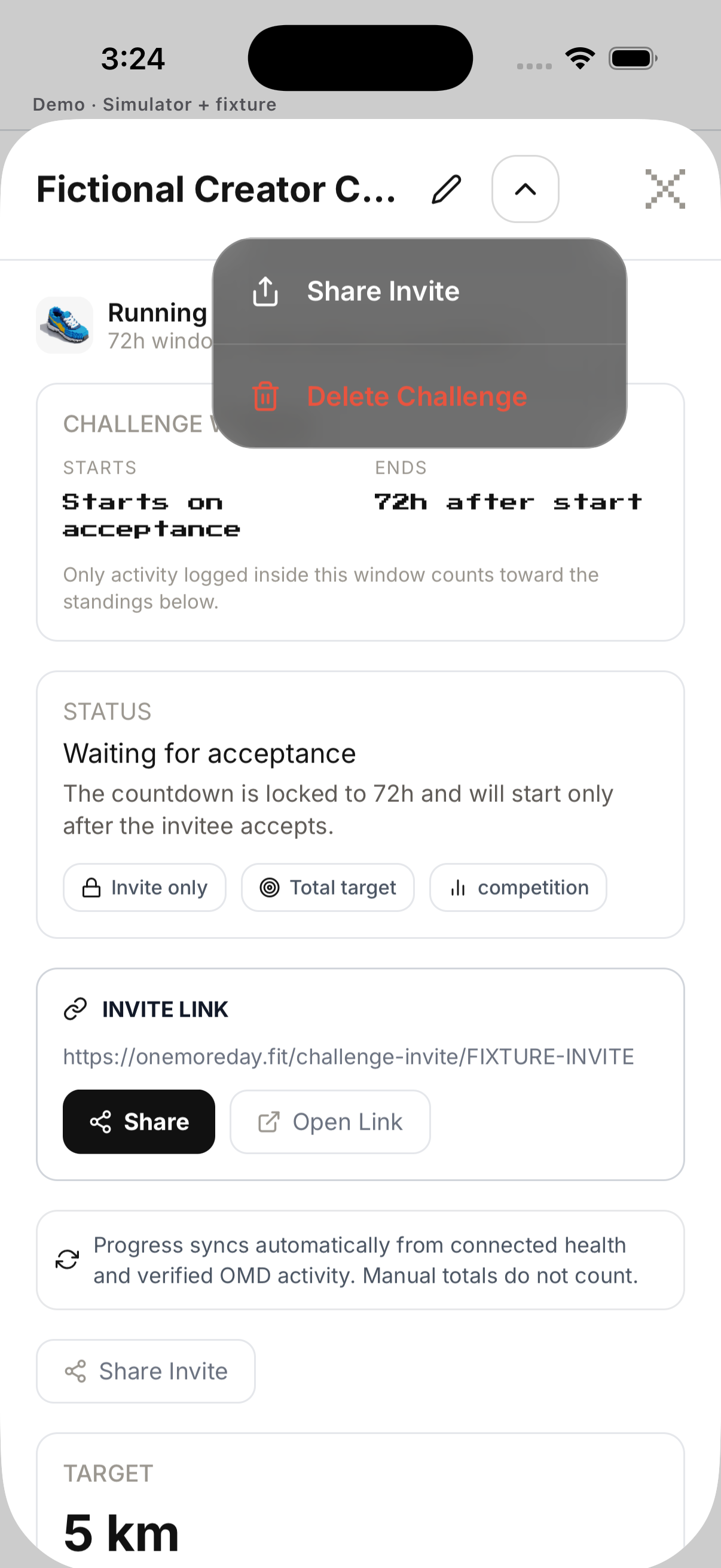 Creator actions; English UI.