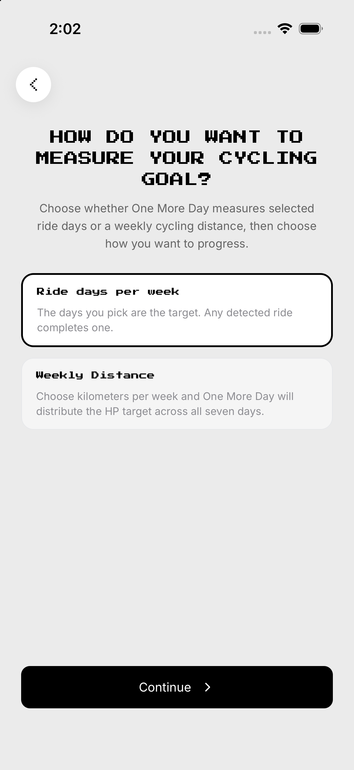 Cycling goal