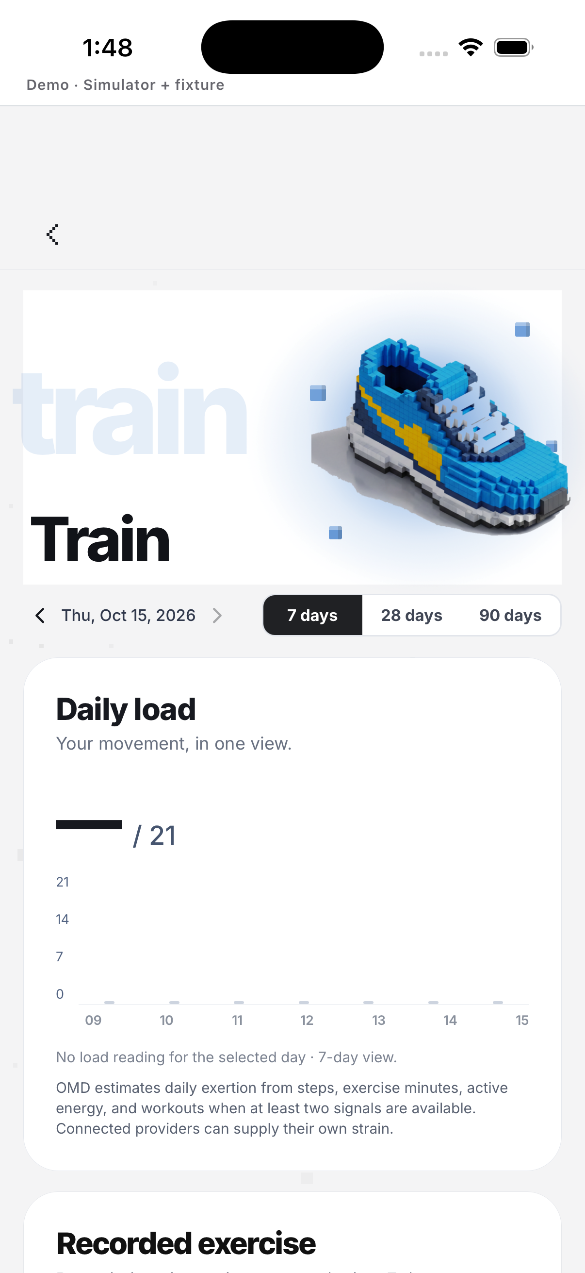 Load with no history; English UI.