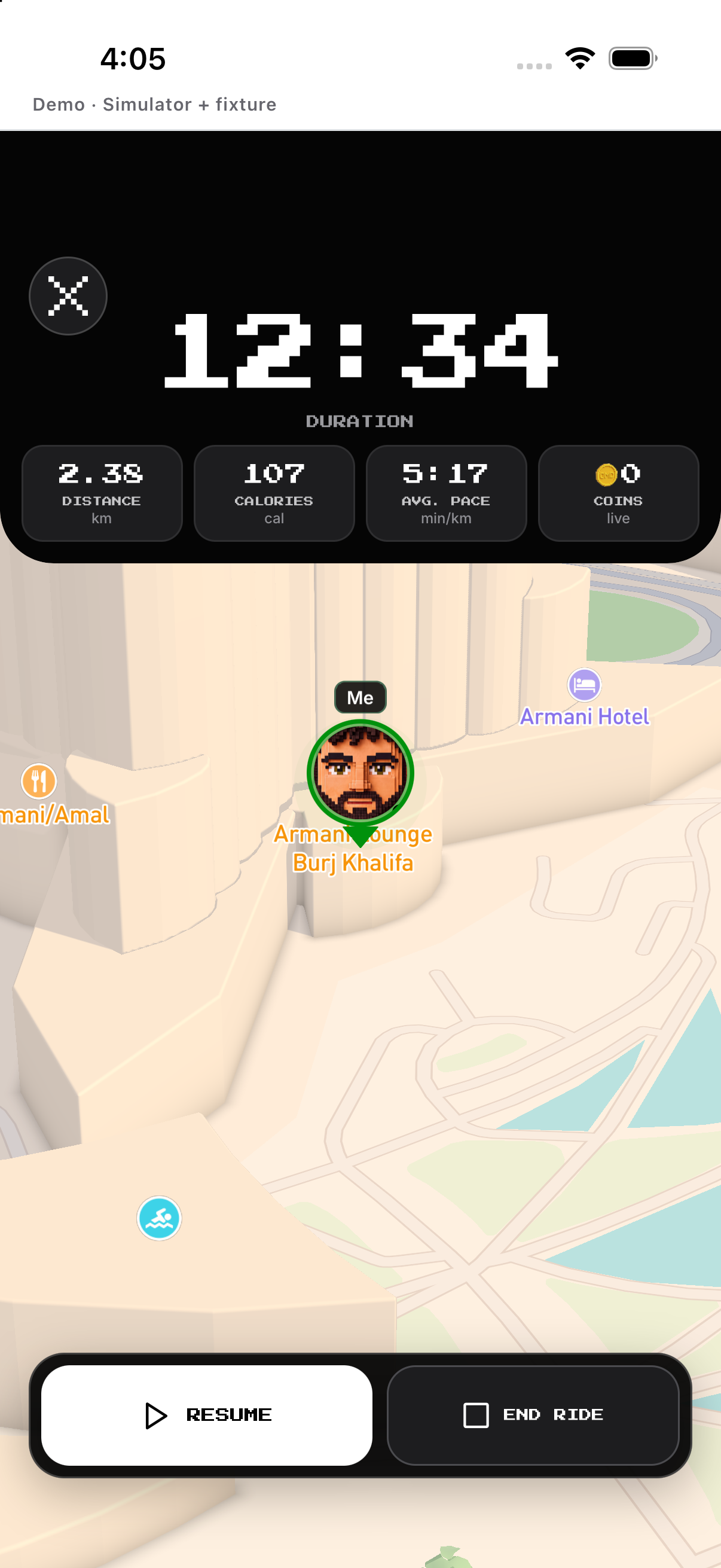 Walk paused