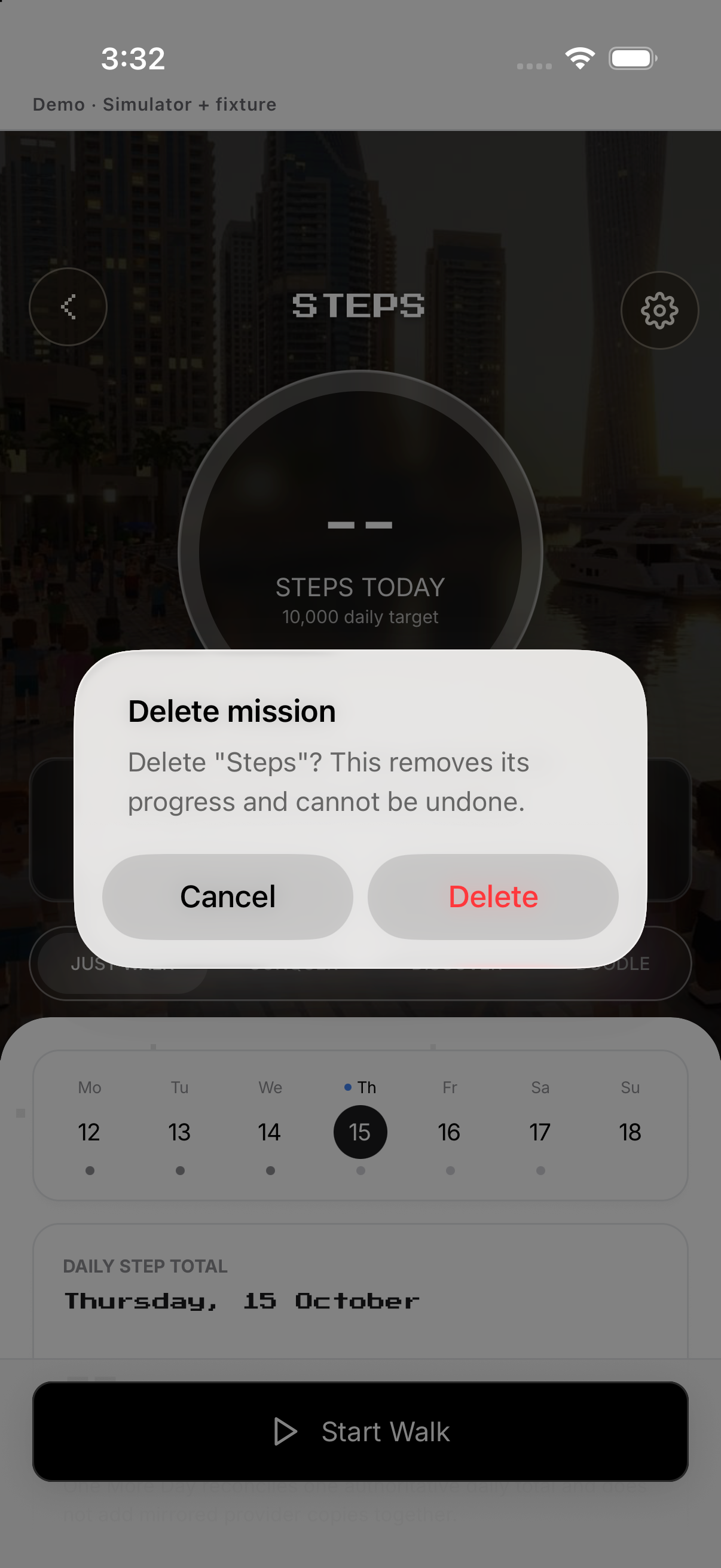 Delete confirmation
