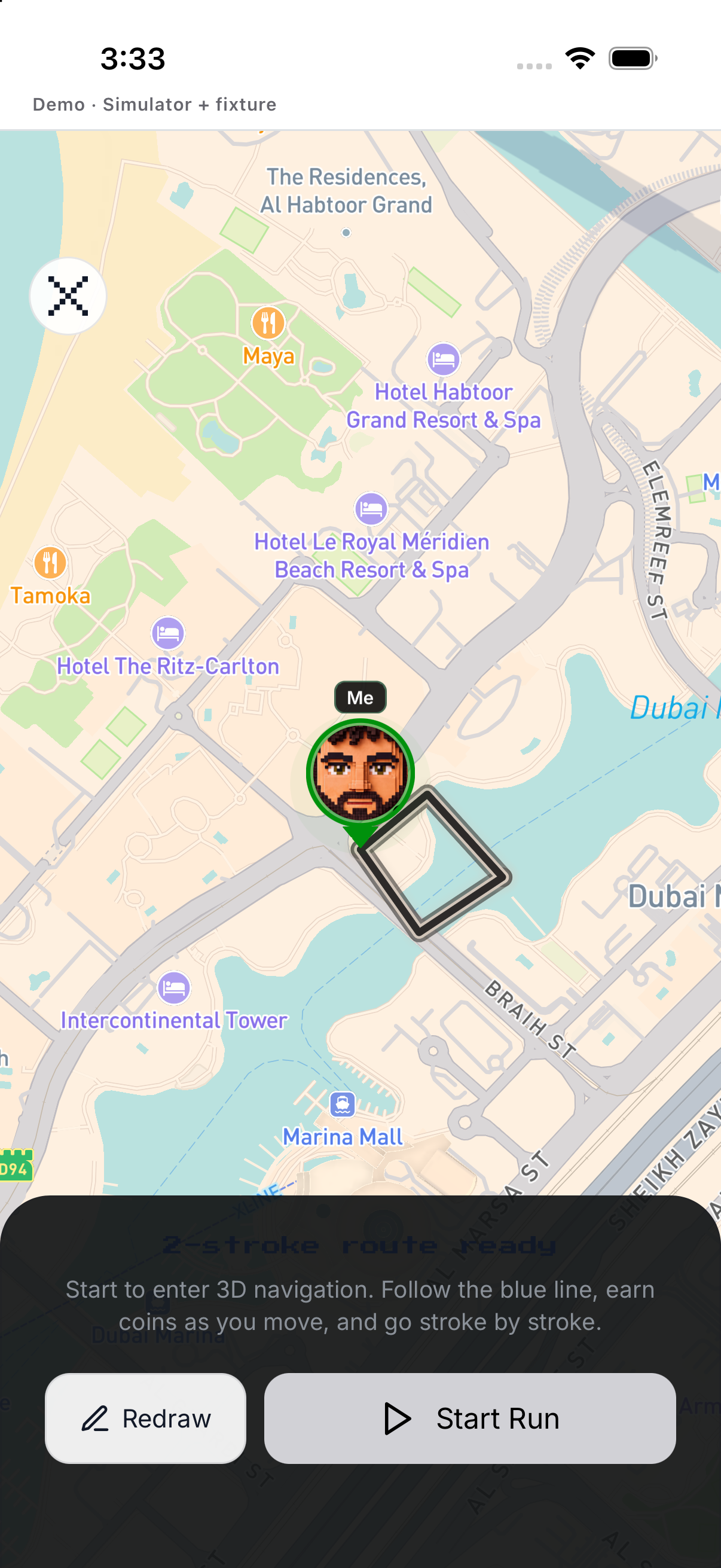 Route preview