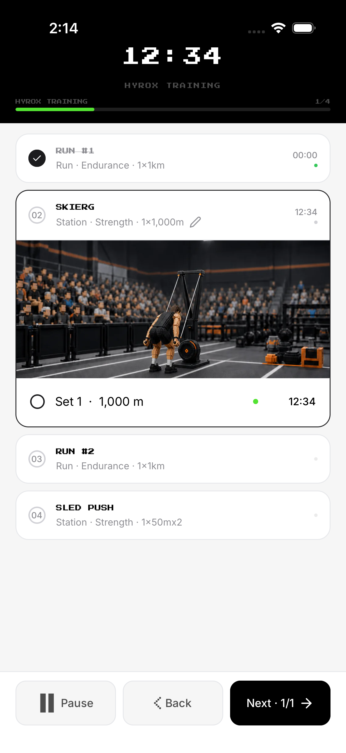 Workout intervals