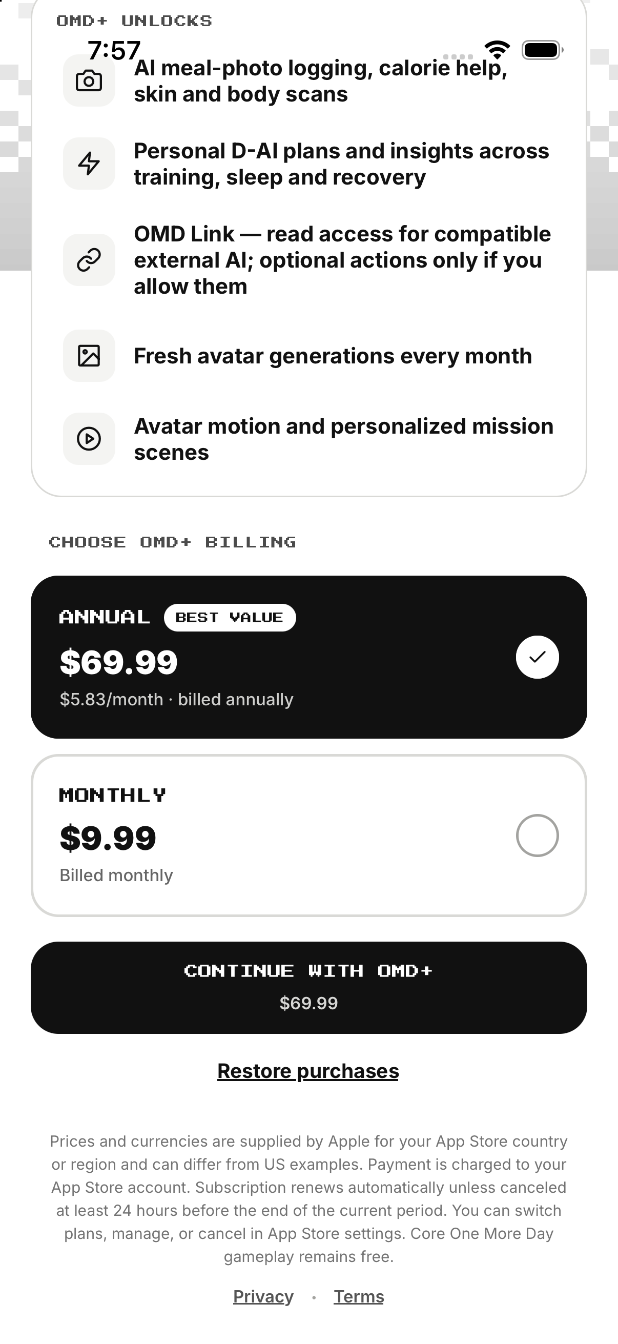 OMD+ · Annual and Monthly