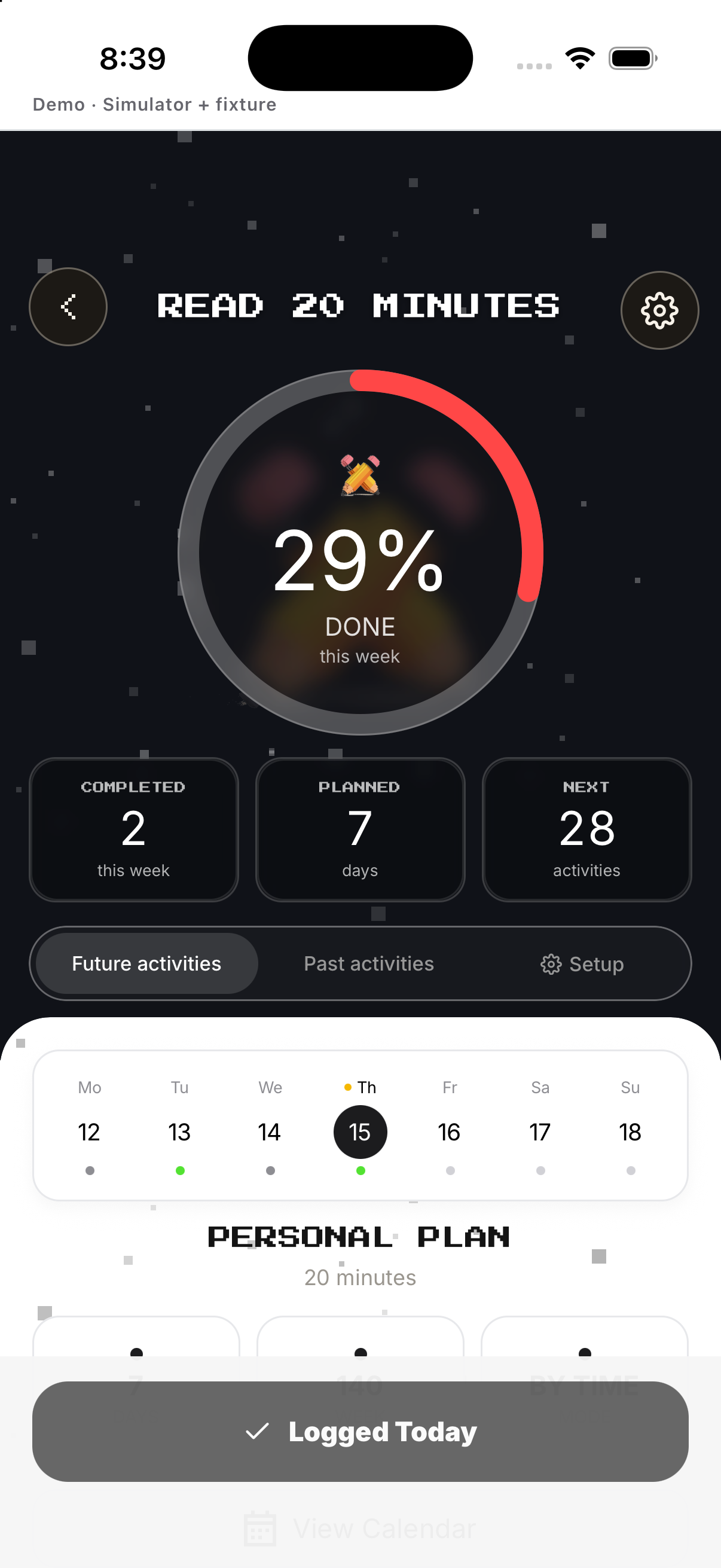 Completed check-in