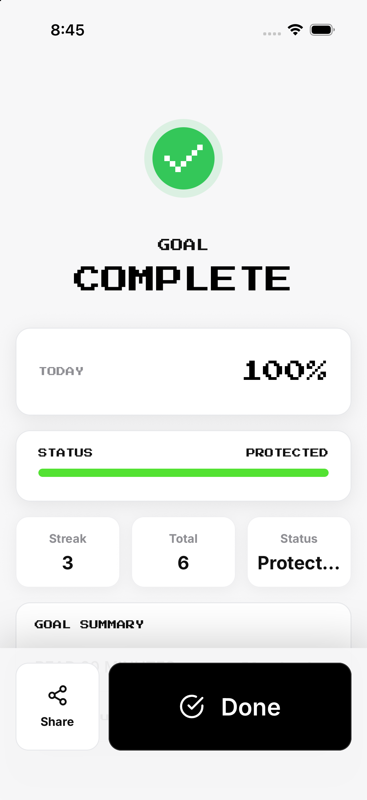 Completion summary