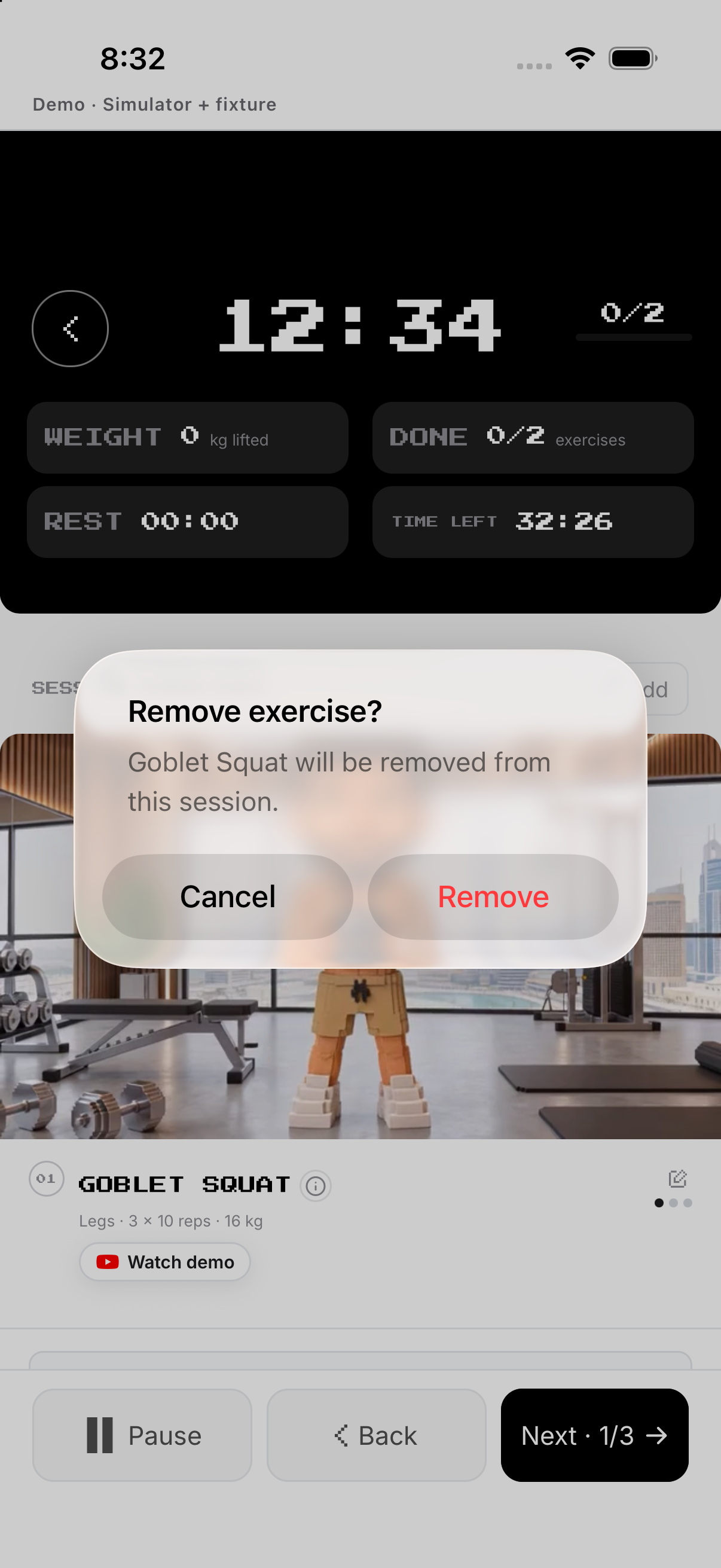 Remove confirmation