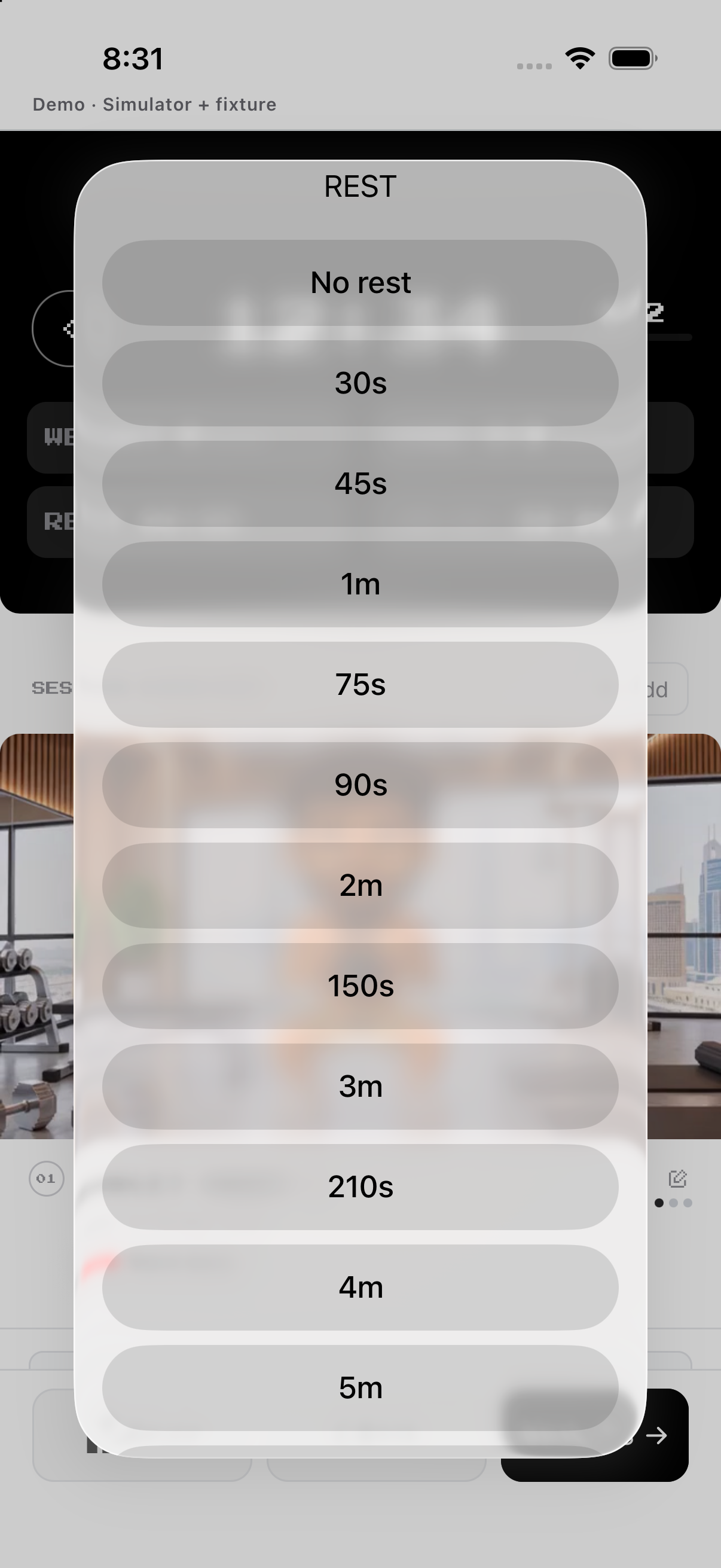 Rest timer
