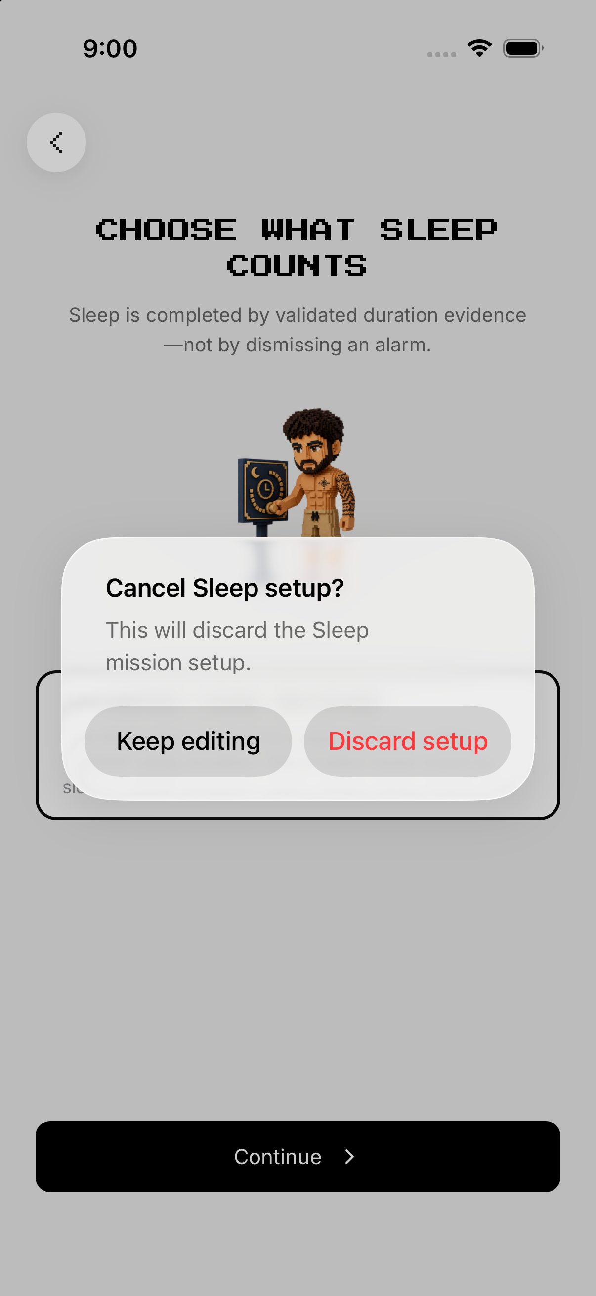 Cancel confirmation