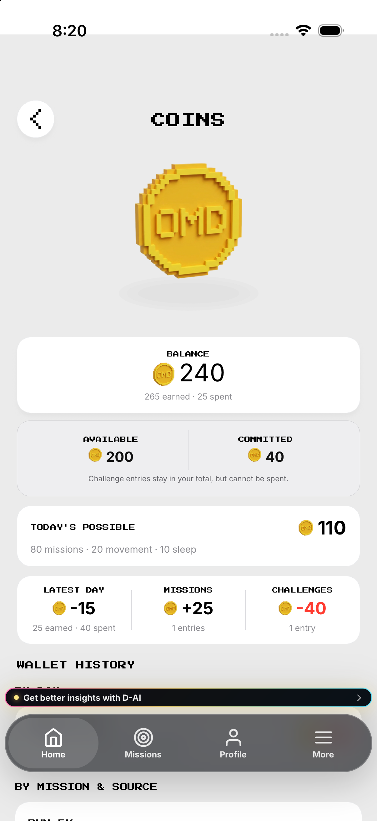 App wallet.