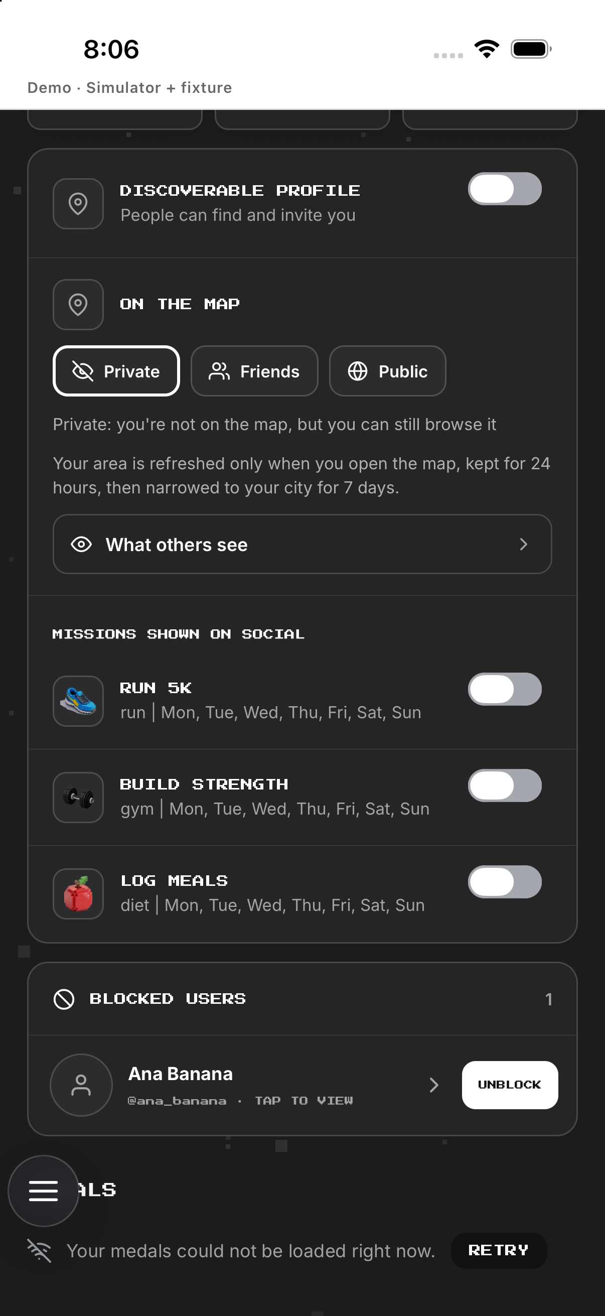 Privacy controls.
